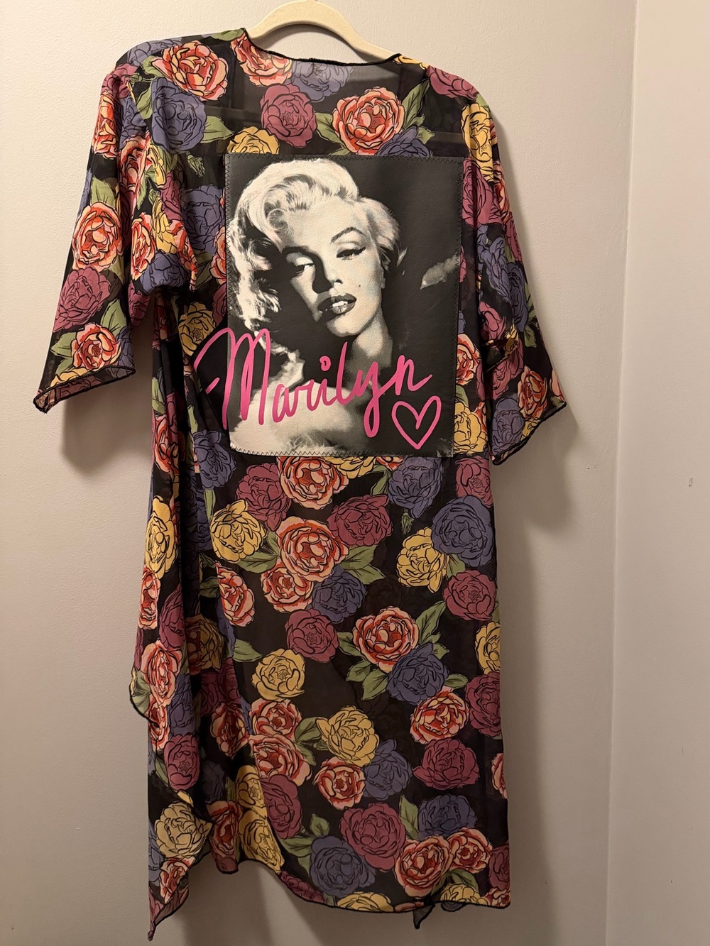 Marilyn Monroe up cycle kimono Floral
